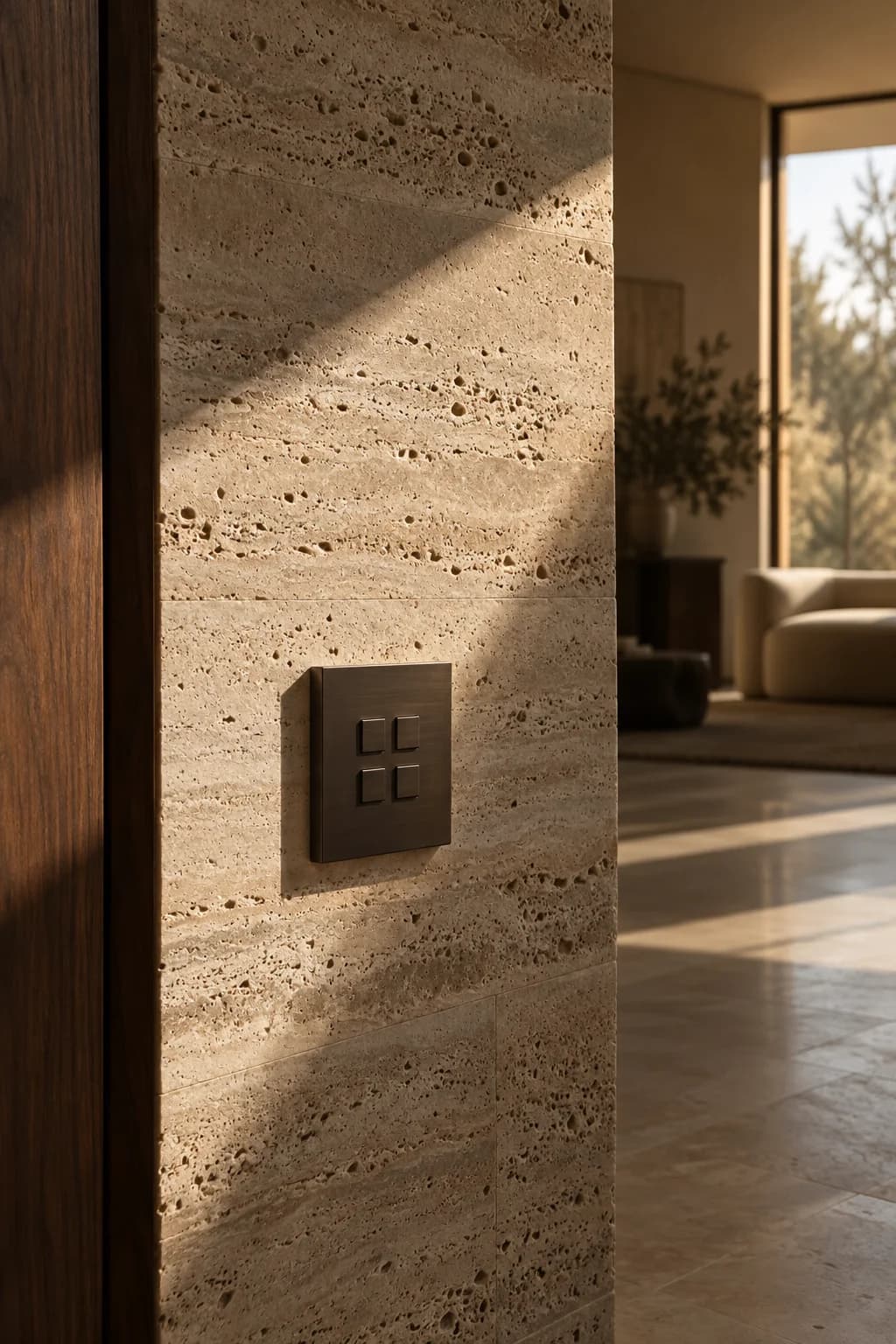 Illustrative scene control in a stone wall